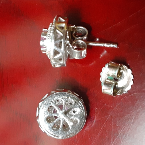 925 Genuine Pink Sapphire and White Zircons. Bride,  Mother-of-the Bride. - Picture 4 of 12